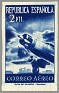 Spain 1939 Airplane 2 Ptas Blue Edifil NE 39